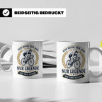 Fahrrad Tasse Kein Motor kein Akku nur Legende auf zwei Räde – Weiß [farbe:weiß]