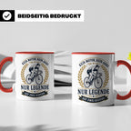 Fahrrad Tasse Kein Motor kein Akku nur Legende auf zwei Räde – Rot [farbe:rot]