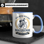 Fahrrad Tasse Kein Motor kein Akku nur Legende auf zwei Räde – Blau [farbe:blau]