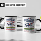 Modellflug Tasse Modellflug Testpilot falls ich mich ducke - – Schwarz [farbe:schwarz]