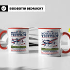 Modellflug Tasse Modellflug Testpilot falls ich mich ducke - – Rot [farbe:rot]