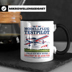 Modellflug Tasse Modellflug Testpilot falls ich mich ducke - – Schwarz [farbe:schwarz]