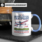 Modellflug Tasse Modellflug Testpilot falls ich mich ducke - – Blau [farbe:blau]