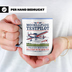 Modellflug Tasse Modellflug Testpilot falls ich mich ducke - – Blau [farbe:blau]
