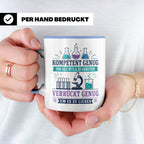 MTLA Tasse Kompetent genug um als MTLA zu arbeiten - Geschen – Blau [farbe:blau]