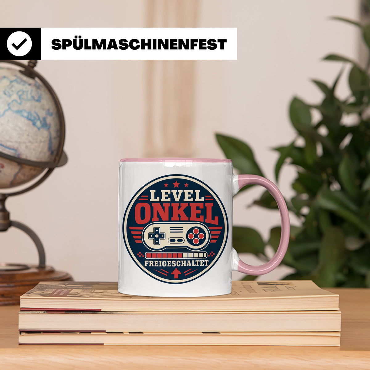 Onkel Tasse Level Onkel freigeschaltet - Geschenk für Bruder – Rosa [farbe:rosa]