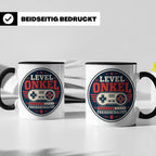 Onkel Tasse Level Onkel freigeschaltet - Geschenk für Bruder – Schwarz [farbe:schwarz]