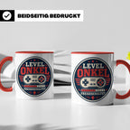 Onkel Tasse Level Onkel freigeschaltet - Geschenk für Bruder – Rot [farbe:rot]