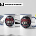 Onkel Tasse Level Onkel freigeschaltet - Geschenk für Bruder – Blau [farbe:blau]
