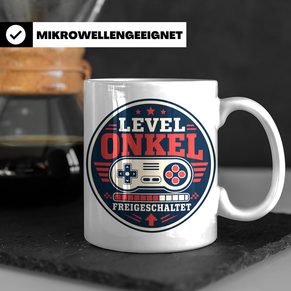 Onkel Tasse Level Onkel freigeschaltet - Geschenk für Bruder – Weiß [farbe:weiß]