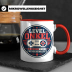 Onkel Tasse Level Onkel freigeschaltet - Geschenk für Bruder – Rot [farbe:rot]