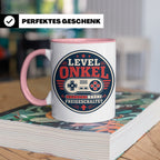 Onkel Tasse Level Onkel freigeschaltet - Geschenk für Bruder – Rosa [farbe:rosa]