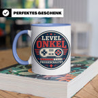 Onkel Tasse Level Onkel freigeschaltet - Geschenk für Bruder – Blau [farbe:blau]
