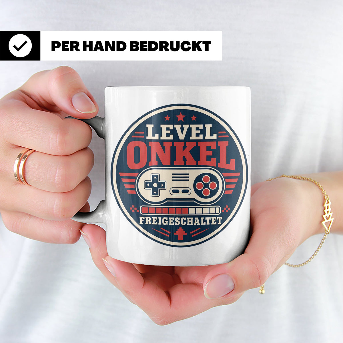 Onkel Tasse Level Onkel freigeschaltet - Geschenk für Bruder – Weiß [farbe:weiß]