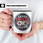 Onkel Tasse Level Onkel freigeschaltet - Geschenk für Bruder – Schwarz [farbe:schwarz]