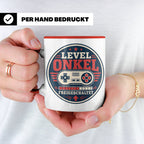 Onkel Tasse Level Onkel freigeschaltet - Geschenk für Bruder – Rot [farbe:rot]