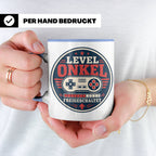 Onkel Tasse Level Onkel freigeschaltet - Geschenk für Bruder – Blau [farbe:blau]