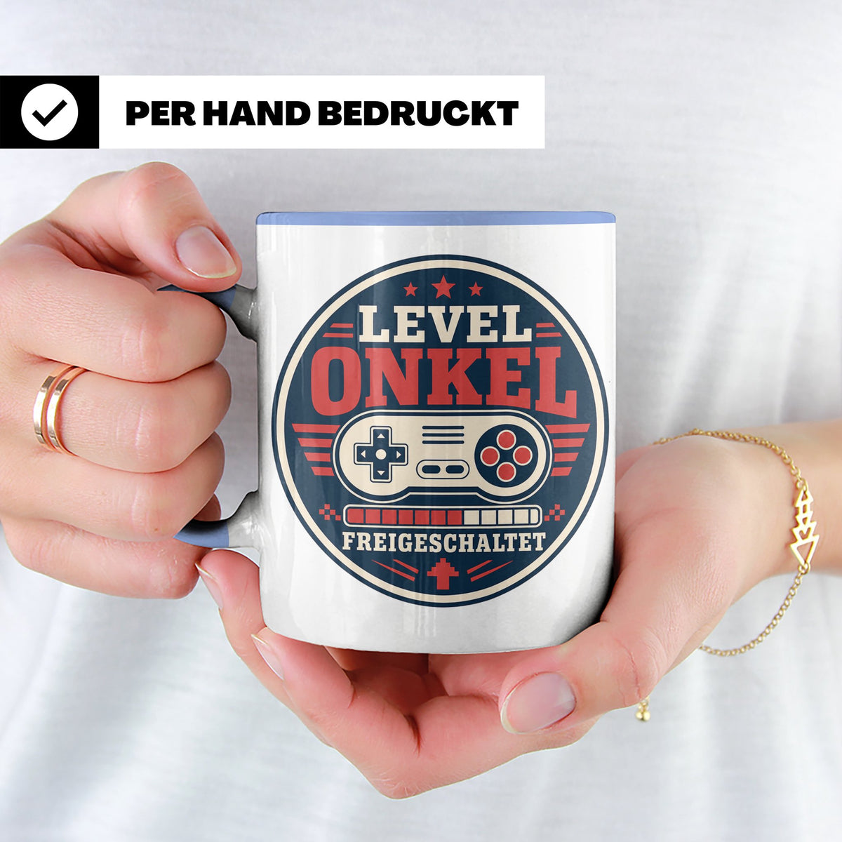 Onkel Tasse Level Onkel freigeschaltet - Geschenk für Bruder – Blau [farbe:blau]