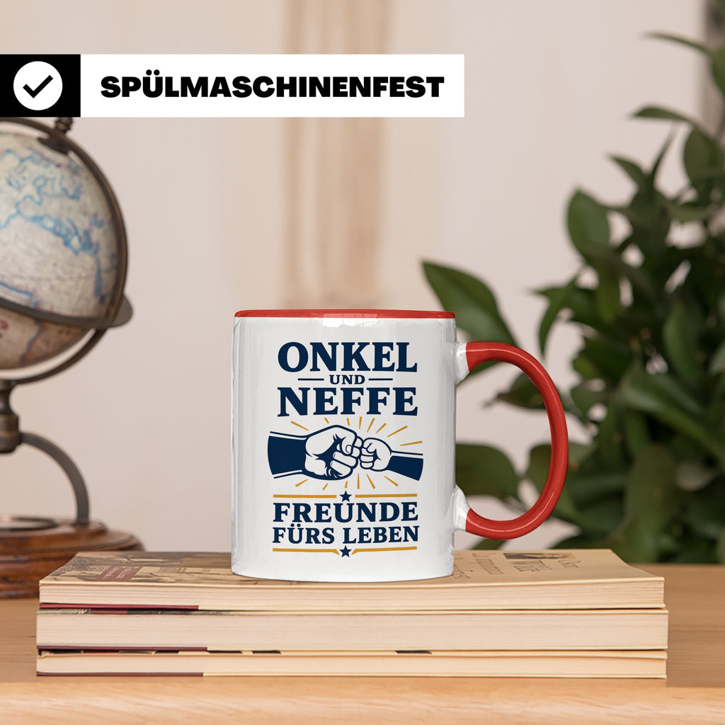 Onkel Tasse Onkel und Neffe Freunde fürs Leben - Geschenk vo – Rot [farbe:rot]