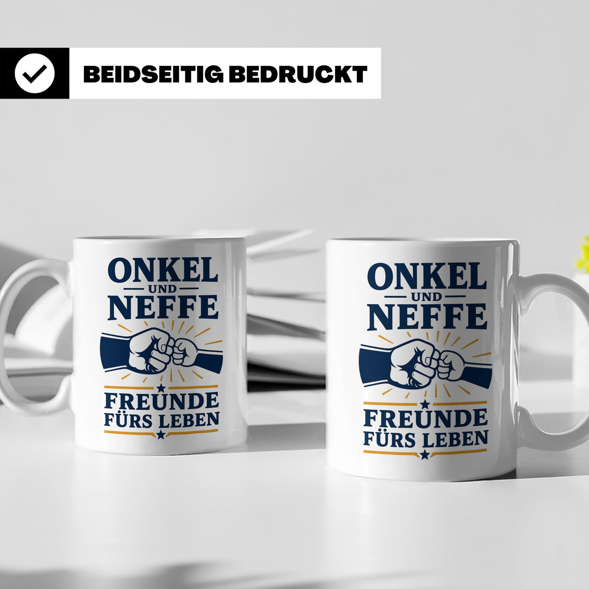 Onkel Tasse Onkel und Neffe Freunde fürs Leben - Geschenk vo – Weiß [farbe:weiß]