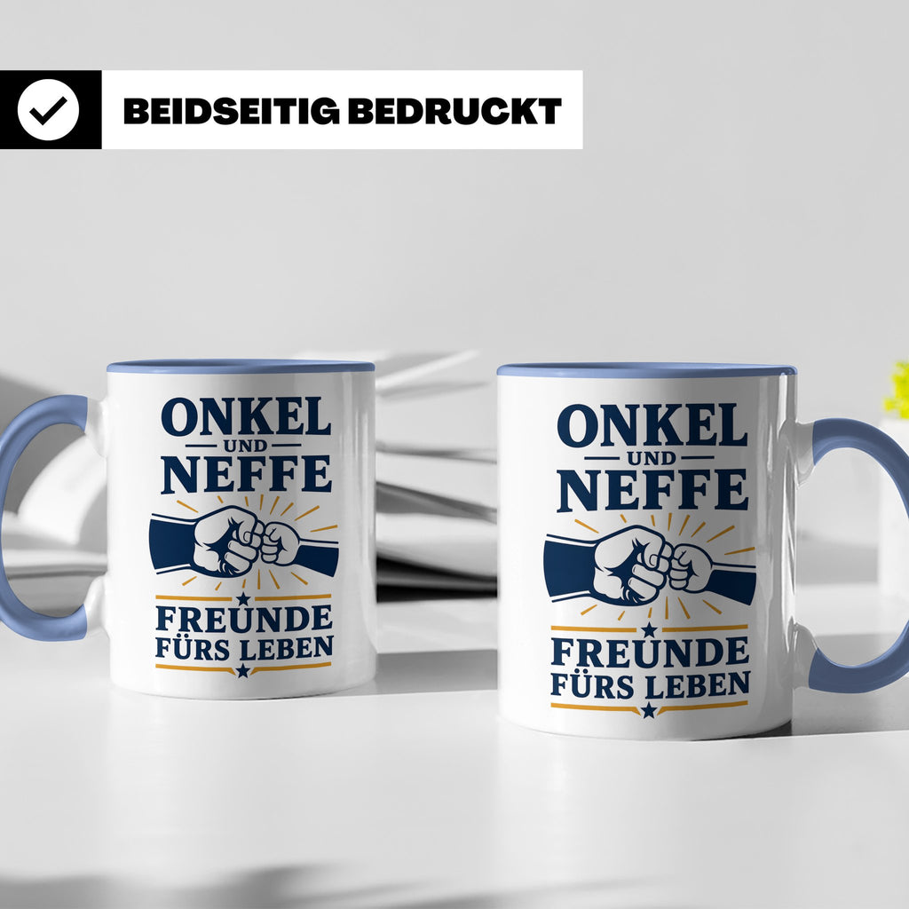 Onkel Tasse Onkel und Neffe Freunde fürs Leben - Geschenk vo – Blau [farbe:blau]