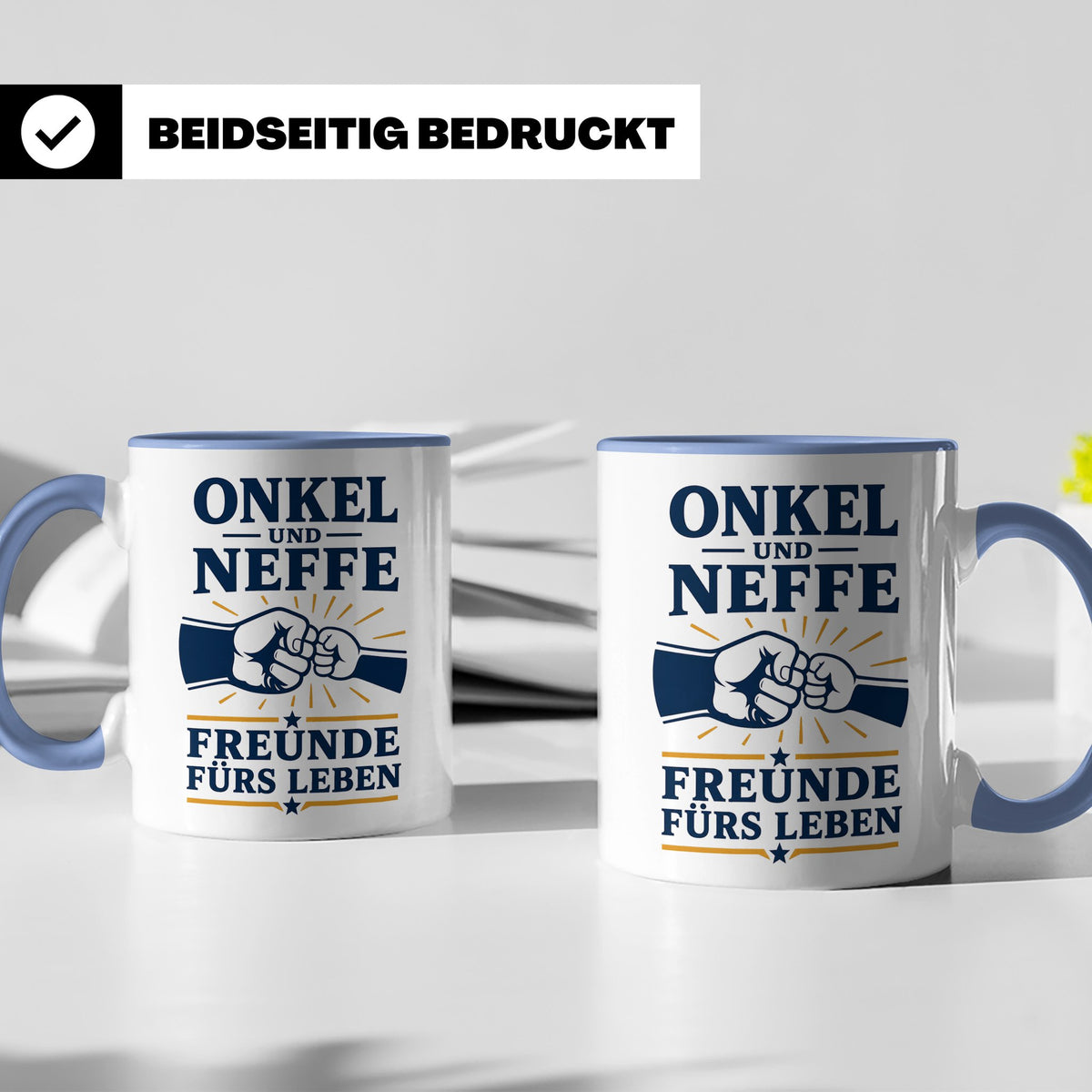 Onkel Tasse Onkel und Neffe Freunde fürs Leben - Geschenk vo – Blau [farbe:blau]