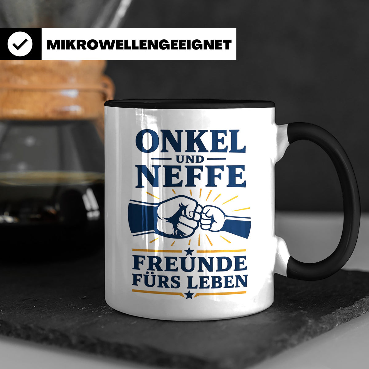Onkel Tasse Onkel und Neffe Freunde fürs Leben - Geschenk vo – Schwarz [farbe:schwarz]