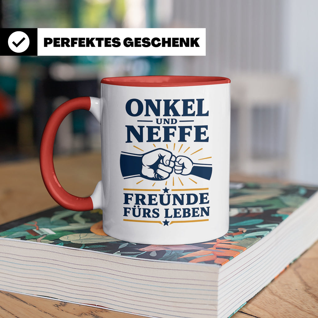 Onkel Tasse Onkel und Neffe Freunde fürs Leben - Geschenk vo – Rot [farbe:rot]