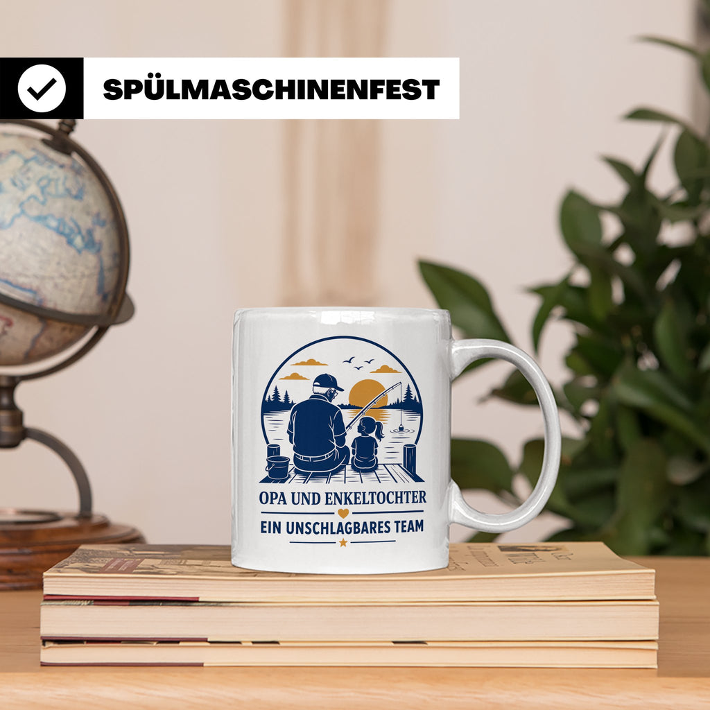 Opa Tasse Opa und Enkeltochter ein unschlagbares Team - Gesc – Weiß [farbe:weiß]