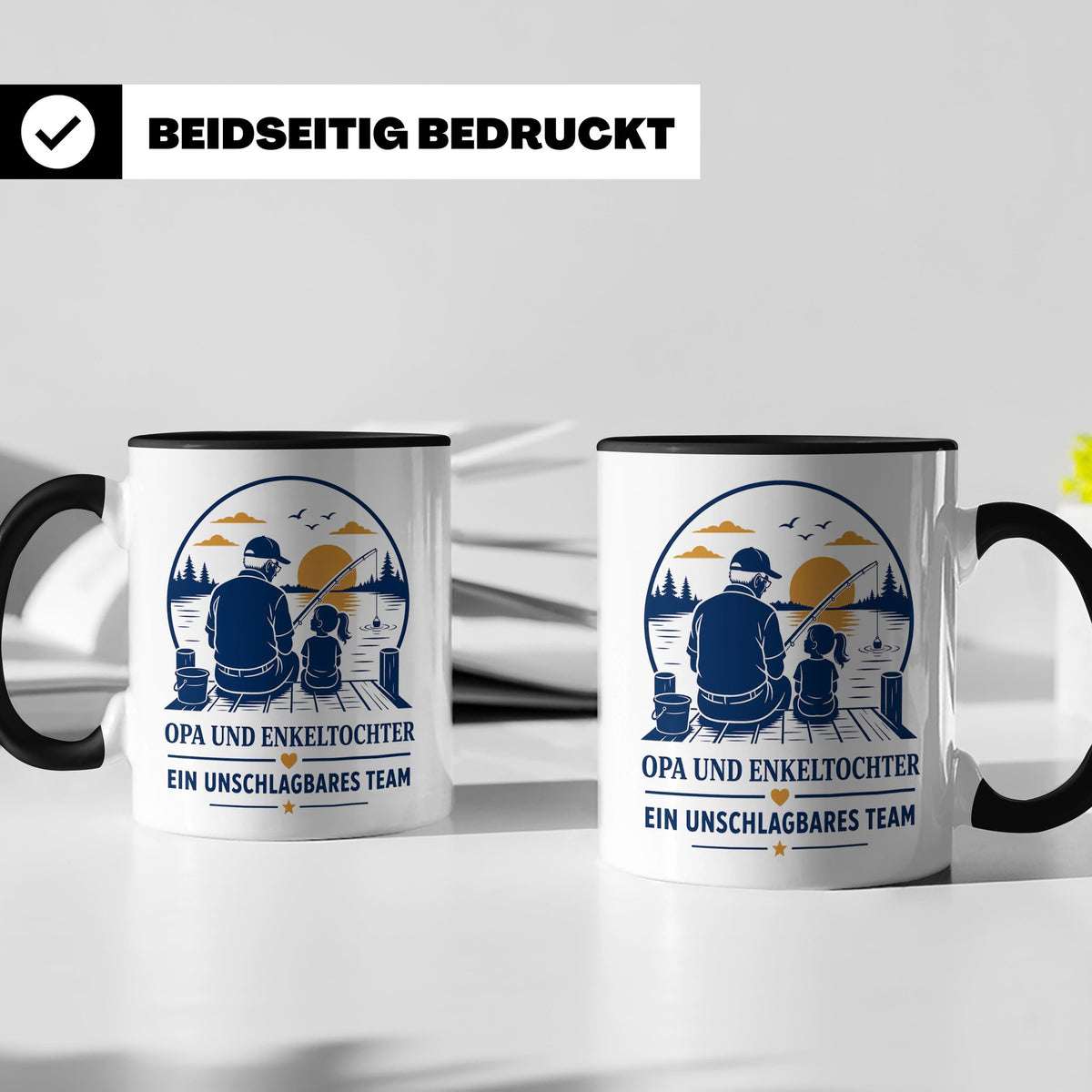 Opa Tasse Opa und Enkeltochter ein unschlagbares Team - Gesc – Schwarz [farbe:schwarz]