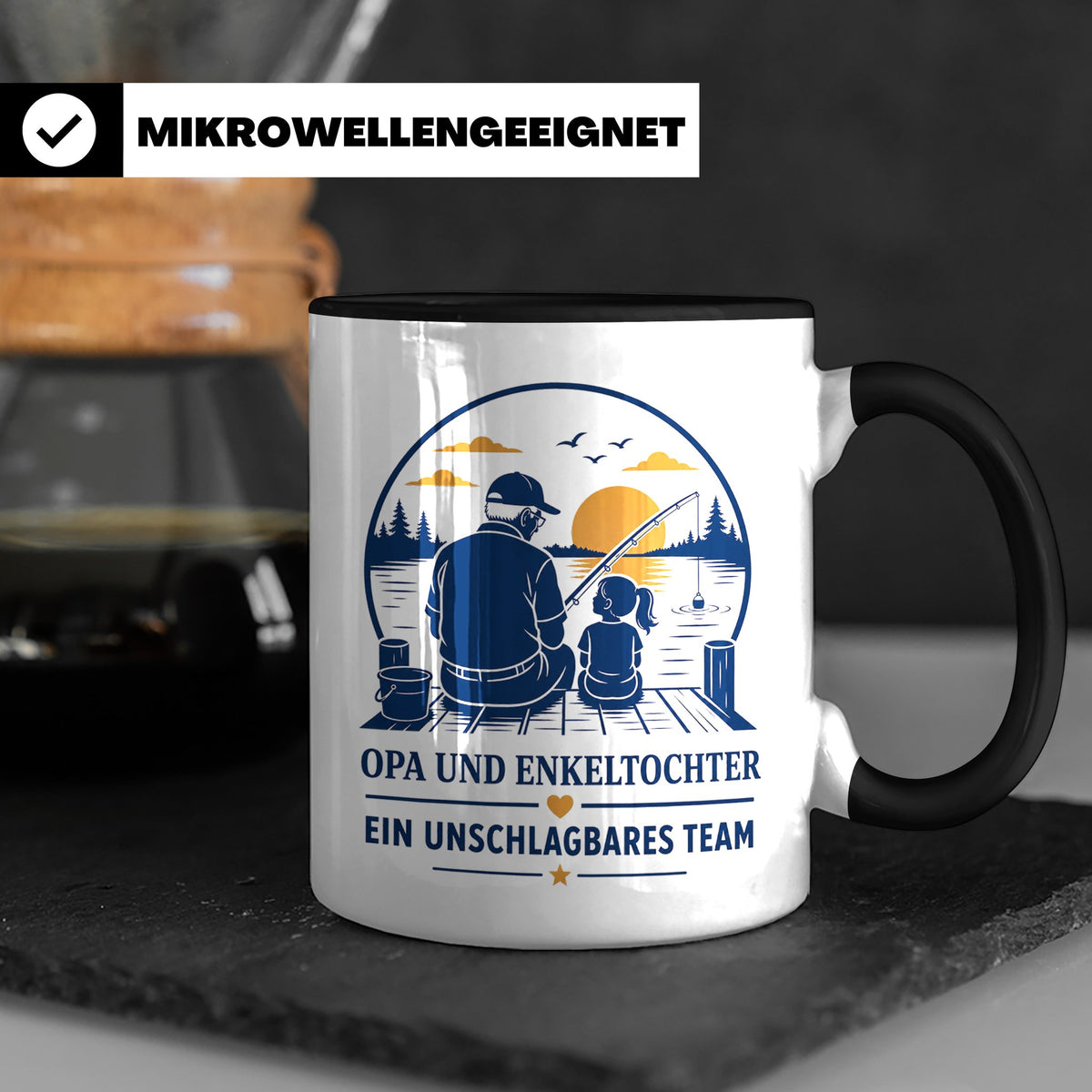 Opa Tasse Opa und Enkeltochter ein unschlagbares Team - Gesc – Schwarz [farbe:schwarz]
