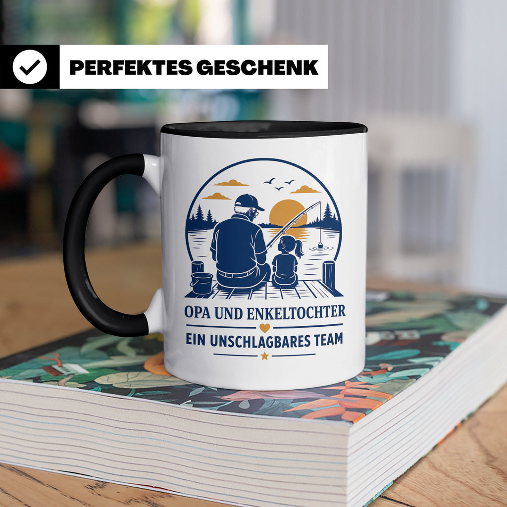 Opa Tasse Opa und Enkeltochter ein unschlagbares Team - Gesc – Schwarz [farbe:schwarz]