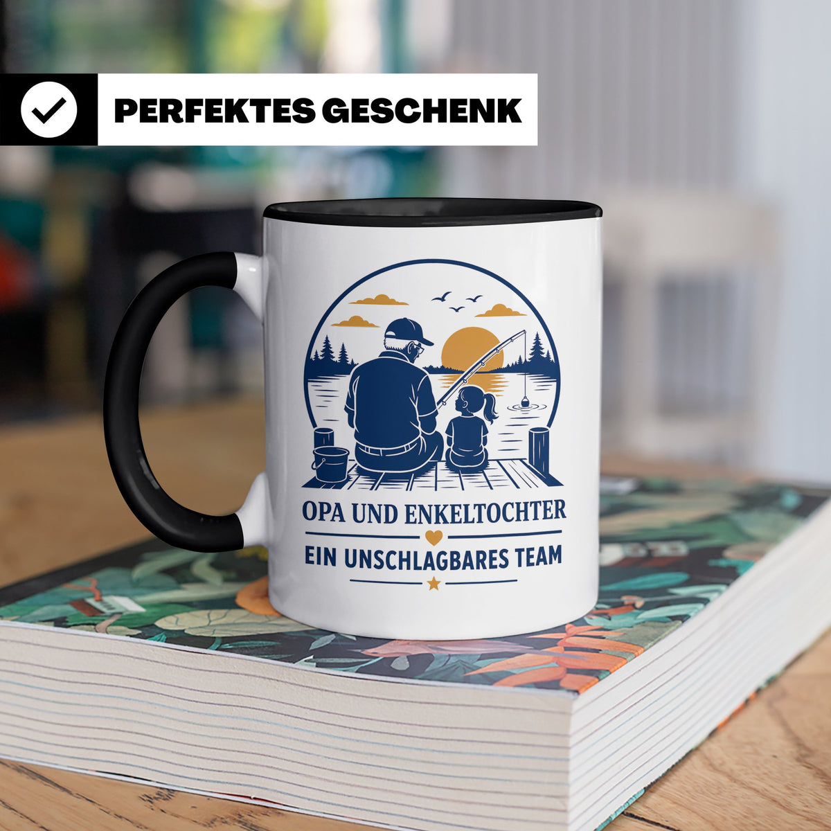 Opa Tasse Opa und Enkeltochter ein unschlagbares Team - Gesc – Schwarz [farbe:schwarz]