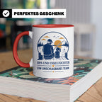 Opa Tasse Opa und Enkeltochter ein unschlagbares Team - Gesc – Rot [farbe:rot]