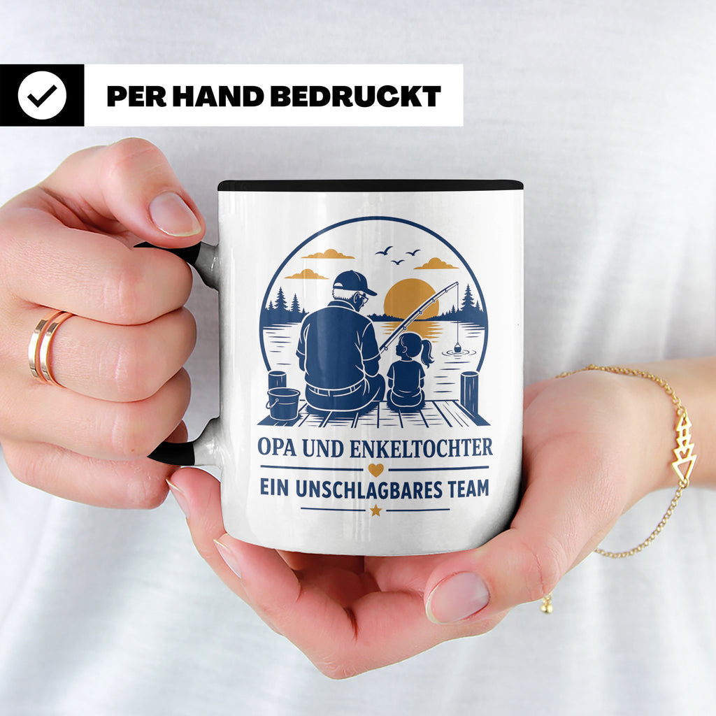 Opa Tasse Opa und Enkeltochter ein unschlagbares Team - Gesc – Schwarz [farbe:schwarz]