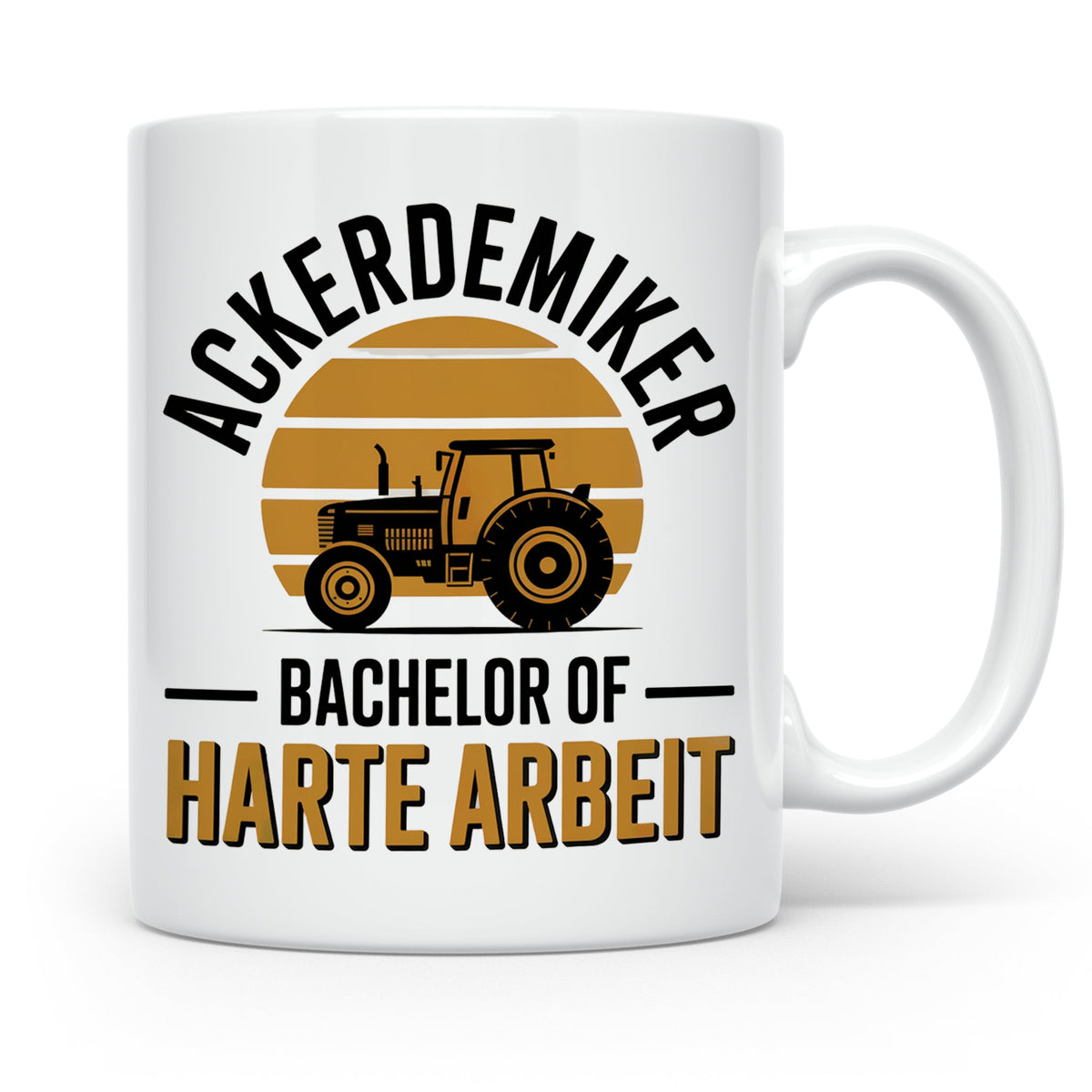Ackerdemiker Tasse - Bachelor Harte Arbeit - Traktor Landwir – Weiß [farbe:weiß]