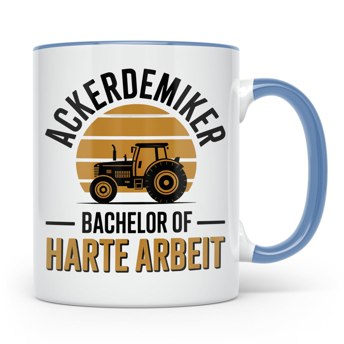 Ackerdemiker Tasse - Bachelor Harte Arbeit - Traktor Landwir – Blau [farbe:blau]