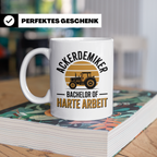 Ackerdemiker Tasse - Bachelor Harte Arbeit - Traktor Landwir – Weiß [farbe:weiß]