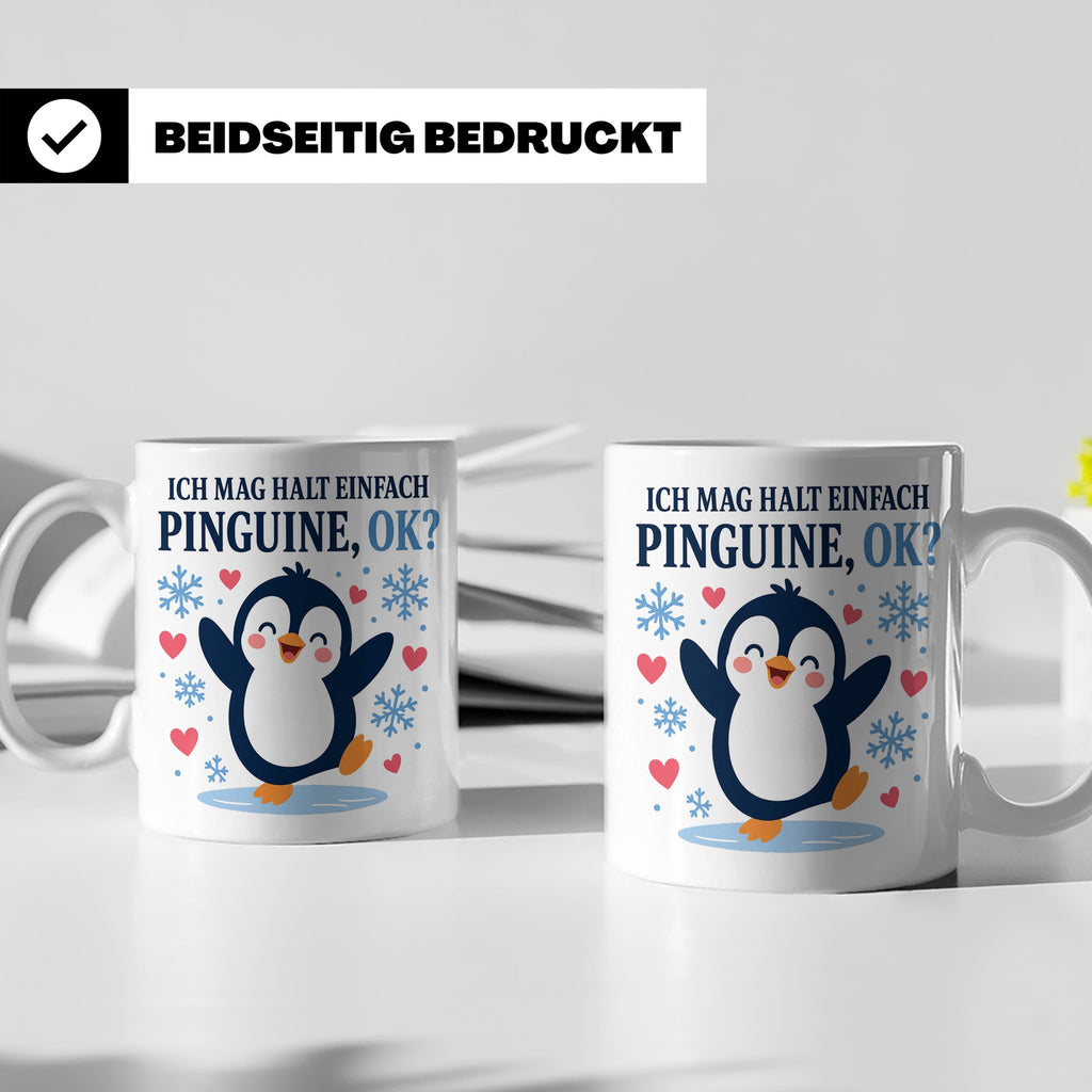 Pinguin Tasse Ich mag halt einfach Pinguine ok - Süßes Gesch – Weiß [farbe:weiß]