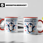 Pinguin Tasse Ich mag halt einfach Pinguine ok - Süßes Gesch – Rot [farbe:rot]