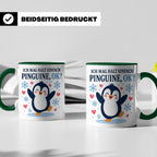 Pinguin Tasse Ich mag halt einfach Pinguine ok - Süßes Gesch – Grün [farbe:grün]