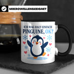 Pinguin Tasse Ich mag halt einfach Pinguine ok - Süßes Gesch – Schwarz [farbe:schwarz]