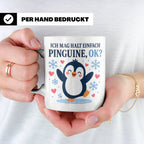 Pinguin Tasse Ich mag halt einfach Pinguine ok - Süßes Gesch – Weiß [farbe:weiß]