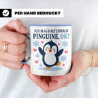 Pinguin Tasse Ich mag halt einfach Pinguine ok - Süßes Gesch – Blau [farbe:blau]
