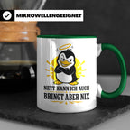 Pinguin Tasse Nett kann ich auch bringt aber nix - Lustiges  – Grün [farbe:grün]