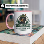 Bayrisch Tasse I reg mi ned auf du regst mi auf - Lustiges G – Rosa [farbe:rosa]