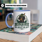 Bayrisch Tasse I reg mi ned auf du regst mi auf - Lustiges G – Blau [farbe:blau]