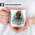 Bayrisch Tasse I reg mi ned auf du regst mi auf - Lustiges G – Rot [farbe:rot]