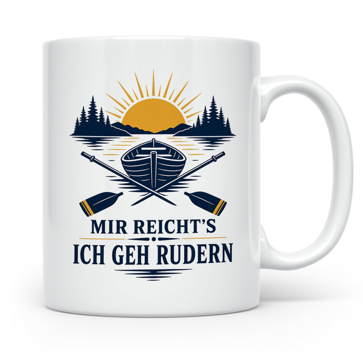 Rudern Tasse Mir reichts ich geh rudern - Geschenk für Ruder – Weiß [farbe:weiß]