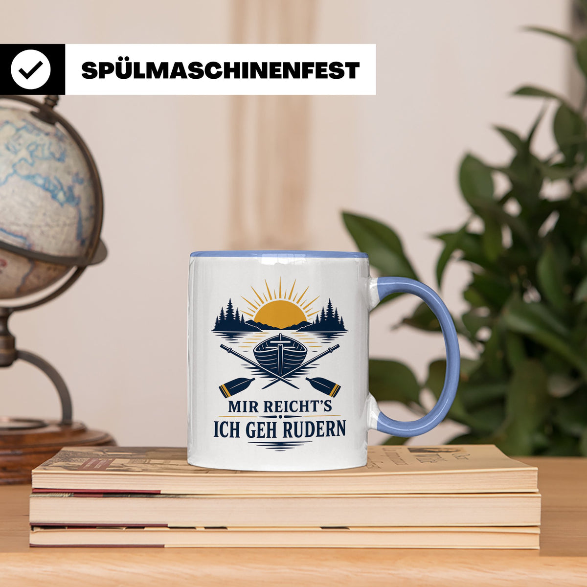 Rudern Tasse Mir reichts ich geh rudern - Geschenk für Ruder – Blau [farbe:blau]